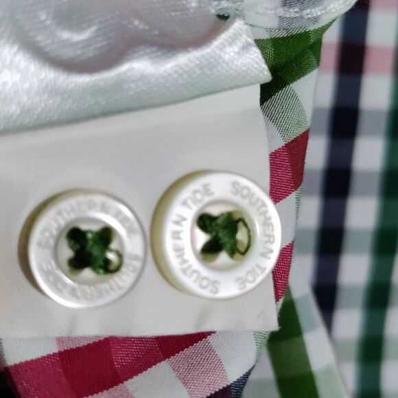 Southern Tide Shirt Mens Large Classic Fit Check Plaid Long Sleeve Button Up - Picture 15 of 16